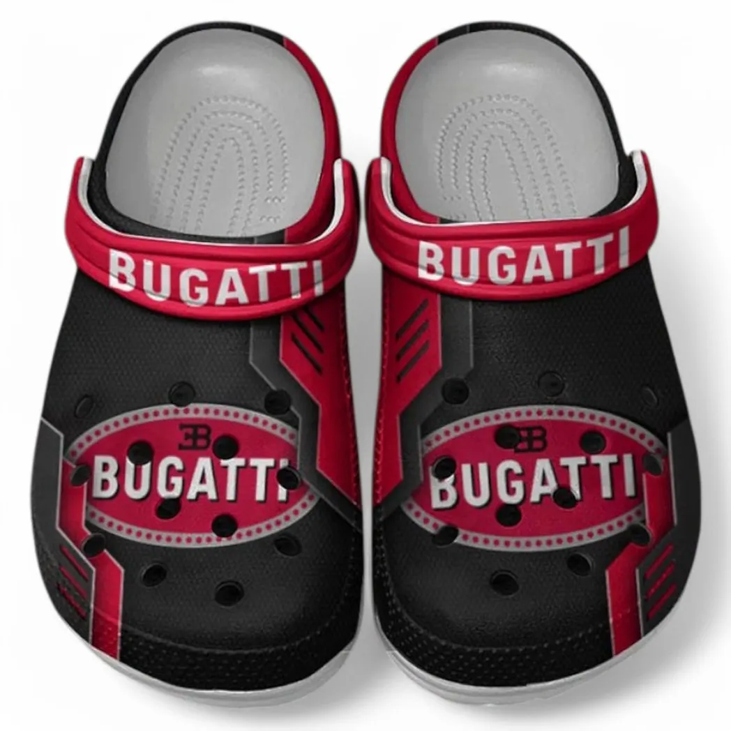 Bugatti Crocs Shoes, Clogs Men Women, Gift For Bugatti Fan CAR185031525284 - Red