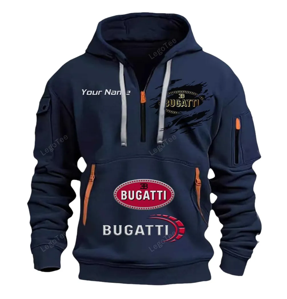 bugatti half zip hoodie car113021425851 best gift for him husband boyfriend navy mipn5