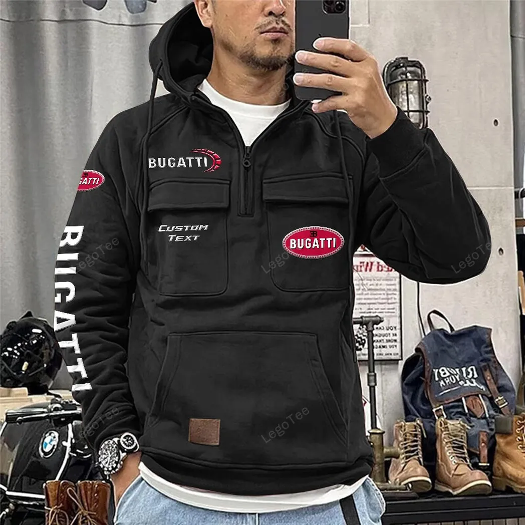 bugatti tactical quarter zip hoodie car106021525047 gifts for men him husband boyfriend black f7dv8