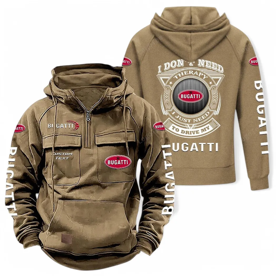 bugatti tactical quarter zip hoodie car106021525047 gifts for men him husband boyfriend khaki aql7j