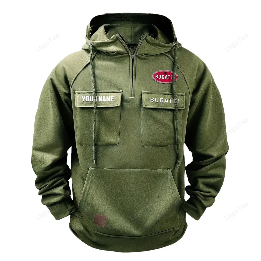 bugatti tactical quarter zip hoodie gift for bugatti lovers gift for him husband boyfriend army green car109021425387 1 8zufl