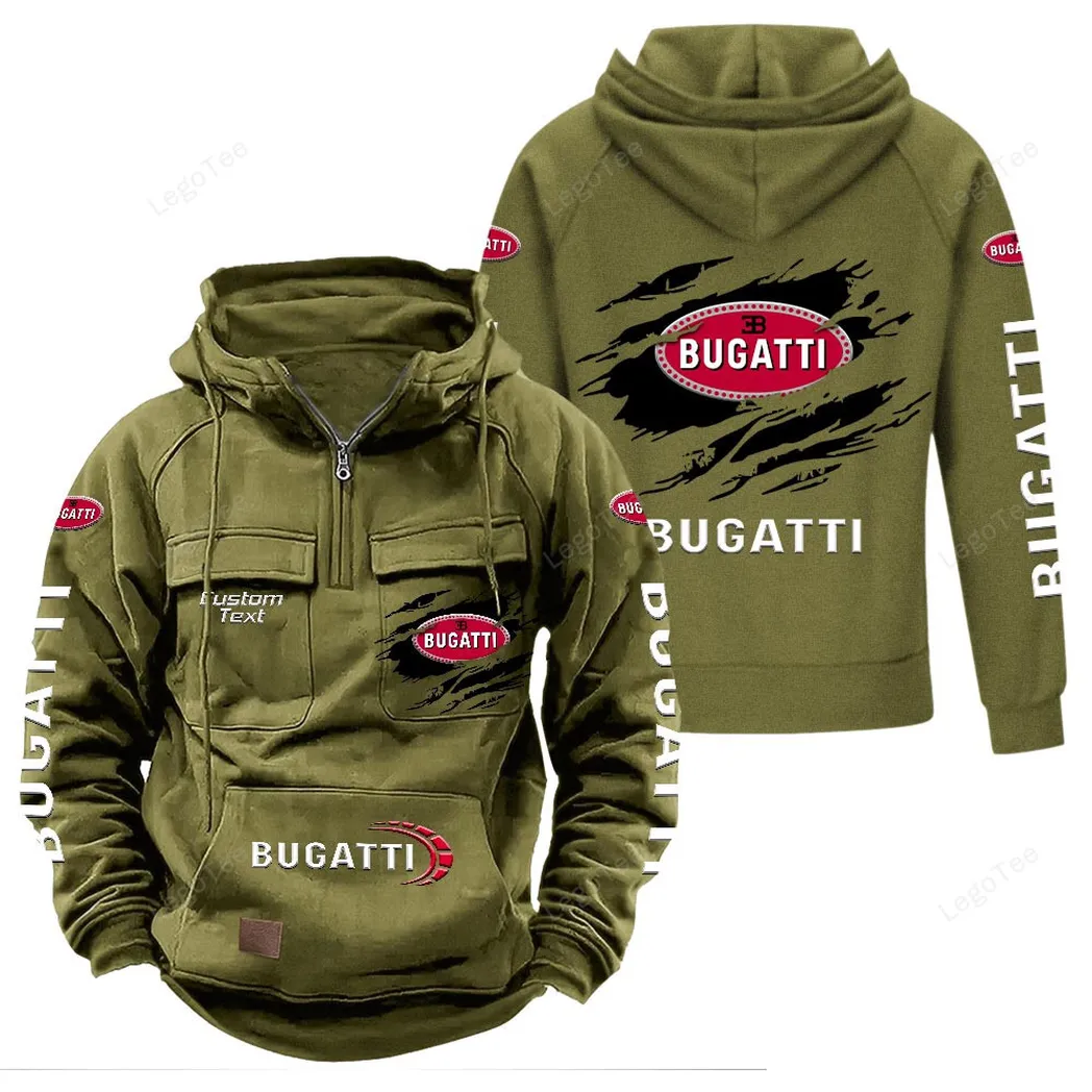 bugatti tactical quarter zip hoodie gift for bugatti lovers gift for him husband boyfriend army green car122021425060 1 m3haf
