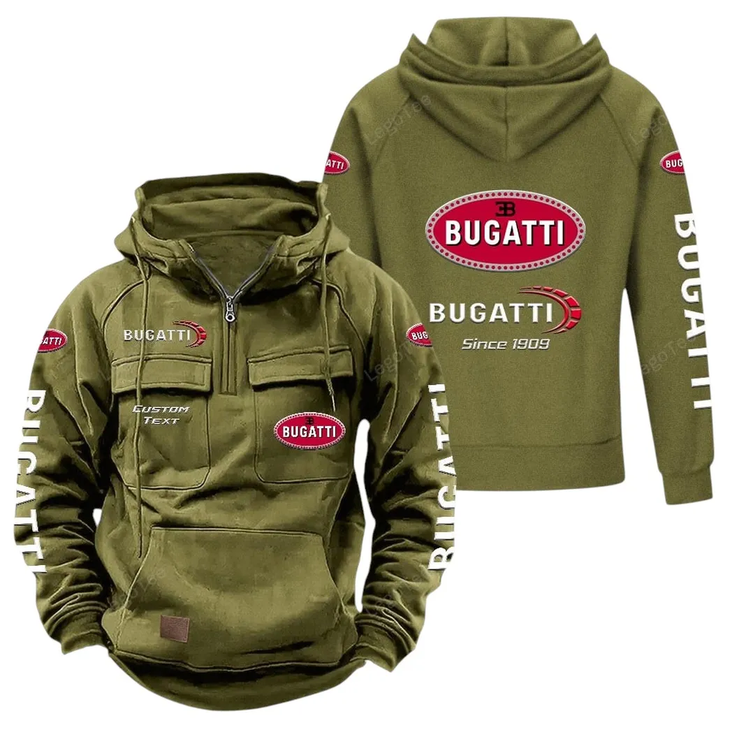 bugatti tactical quarter zip hoodie gift for bugatti lovers gift for him husband boyfriend army green car96021425738 1 f17ua