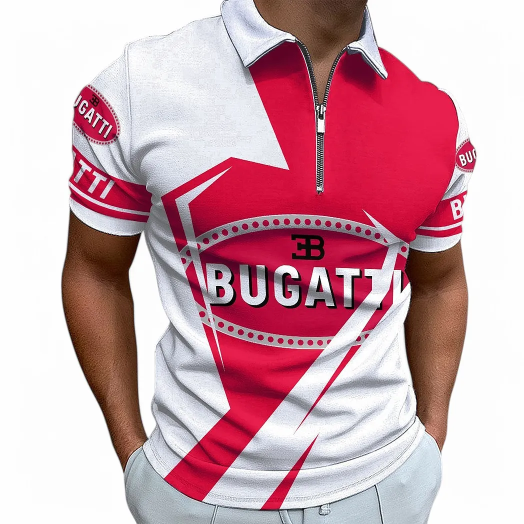 bugatti zipper polo shirt for men gift for bugatti fan car68022125974