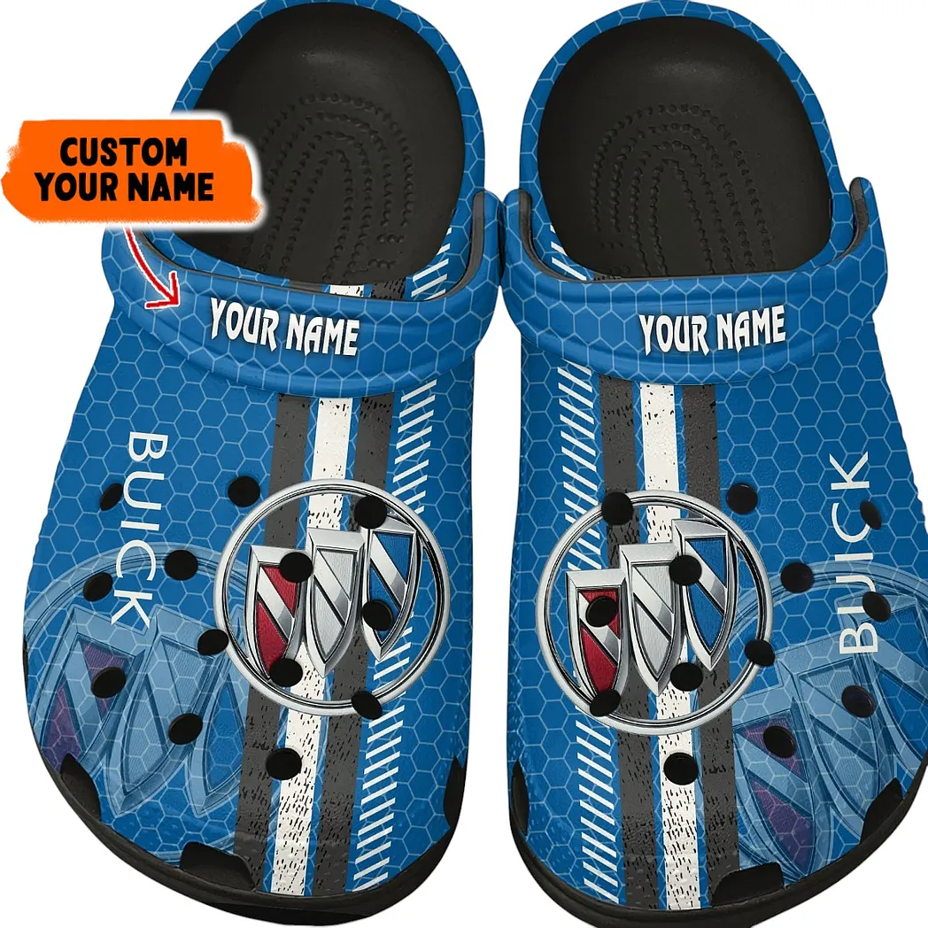 Buick Crocs Shoes Gift For Buick Lovers, Birthday Gift For Husband, Boyfriend CAR82022025569 - Black