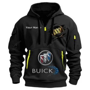 Buick Half Zip Hoodie CAR113021425826, Best Gift for Him, Husband, Boyfriend - Black