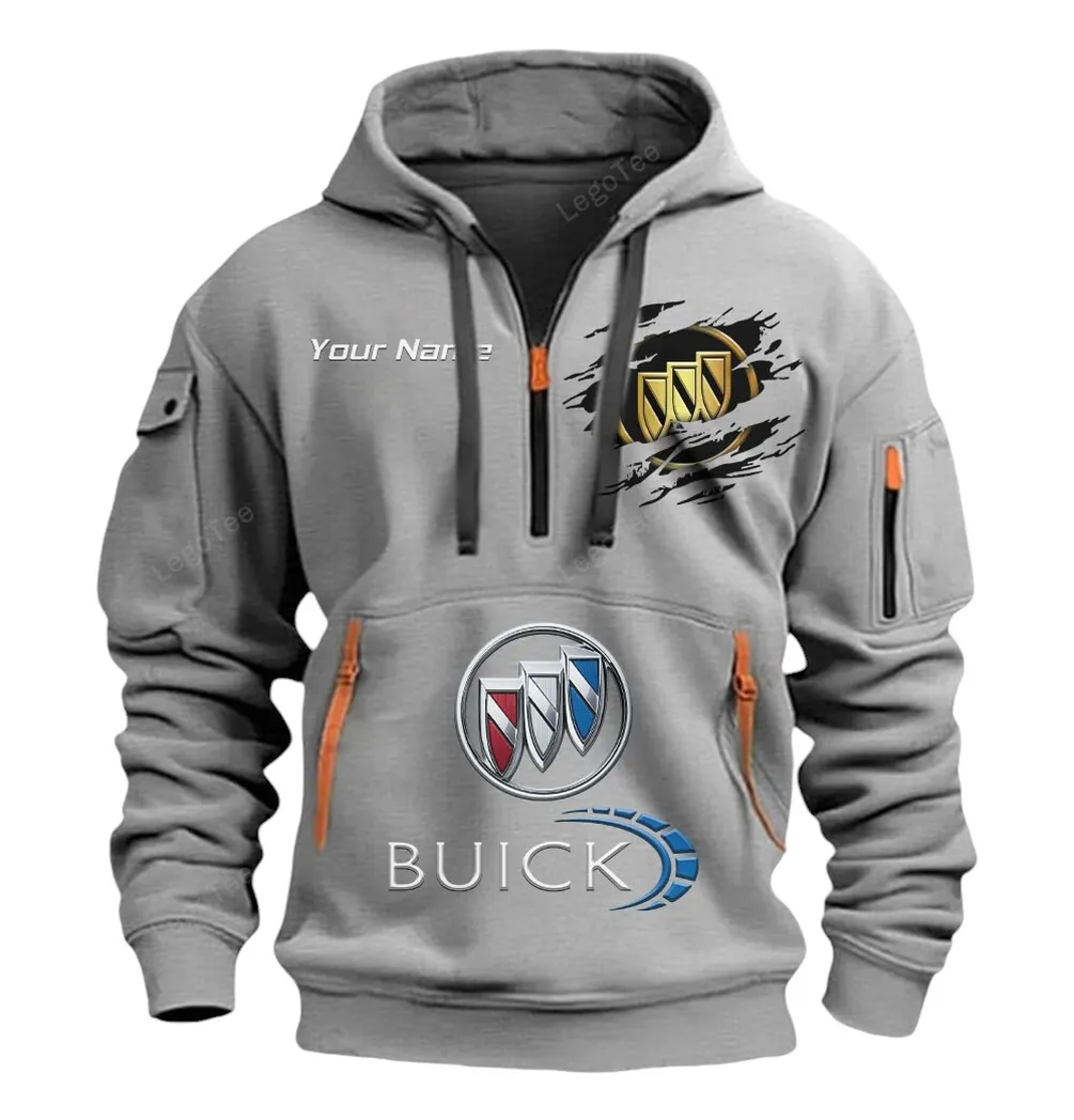 buick half zip hoodie car113021425826 best gift for him husband boyfriend gray odqas