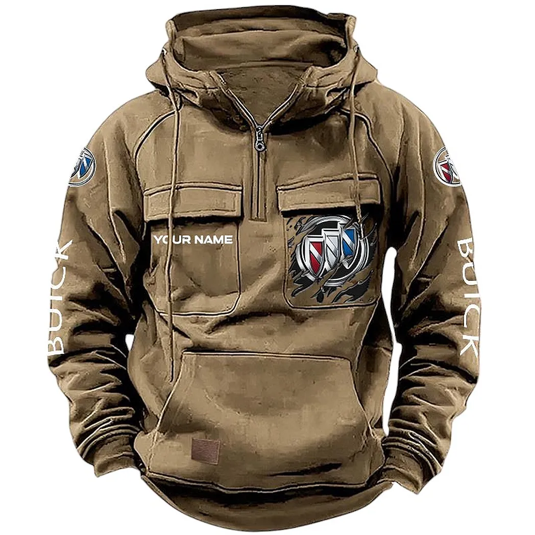 buick hoodie tactical quarter zip gift for buick lovers car164022425146 khaki 6kf9c