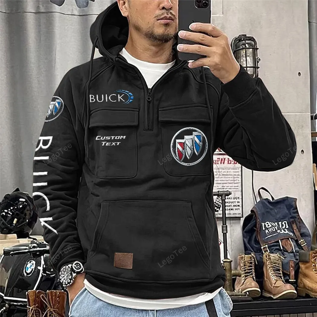 buick tactical quarter zip hoodie car106021525070 gifts for men him husband boyfriend black aptb9