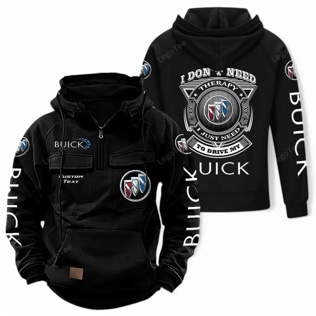 buick tactical quarter zip hoodie car106021525070 gifts for men him husband boyfriend black fwvjz