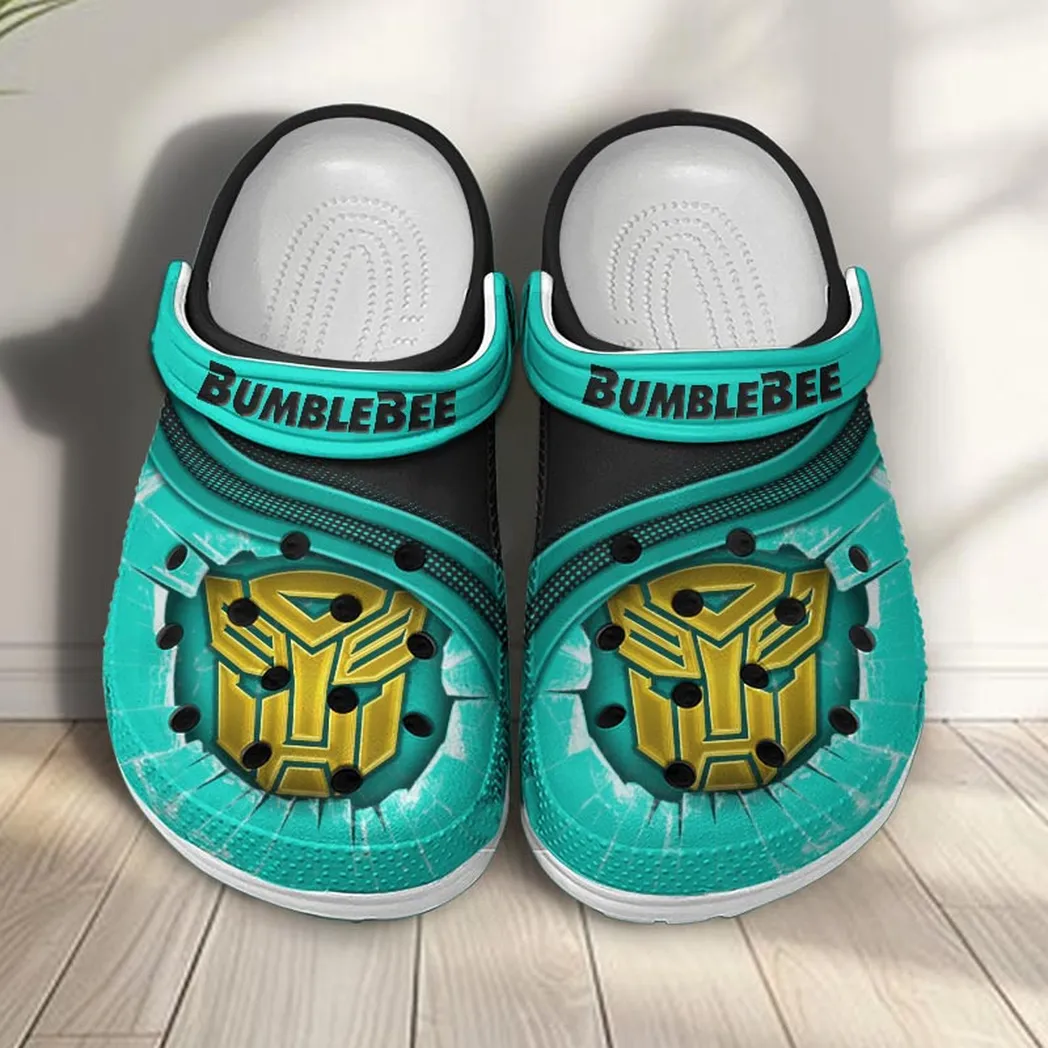 bumblebee crocs clogs men women gift for bumblebee fan car188032025183 cyan wce6k