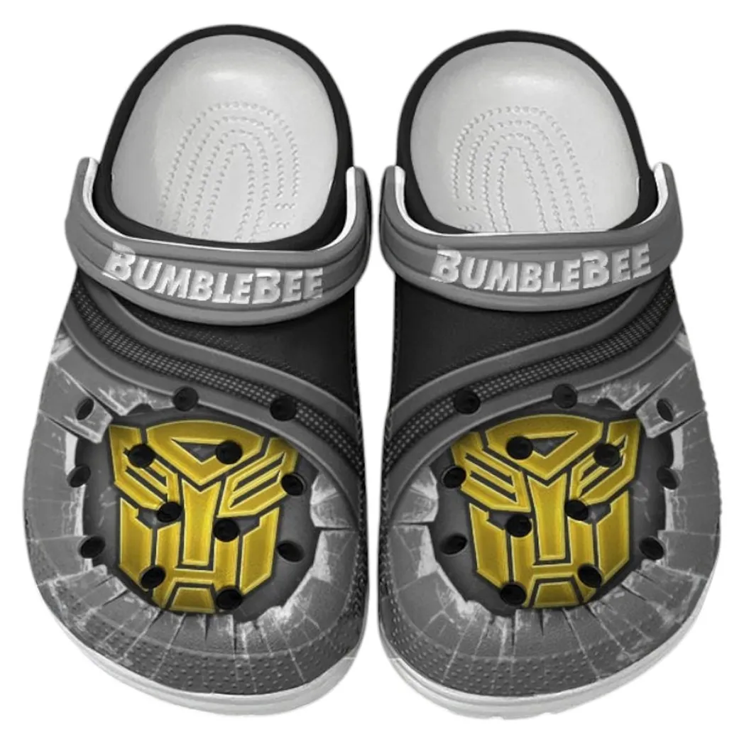 Bumblebee Crocs Clogs Men Women, Gift For Bumblebee Fan CAR188032025183 - Gray