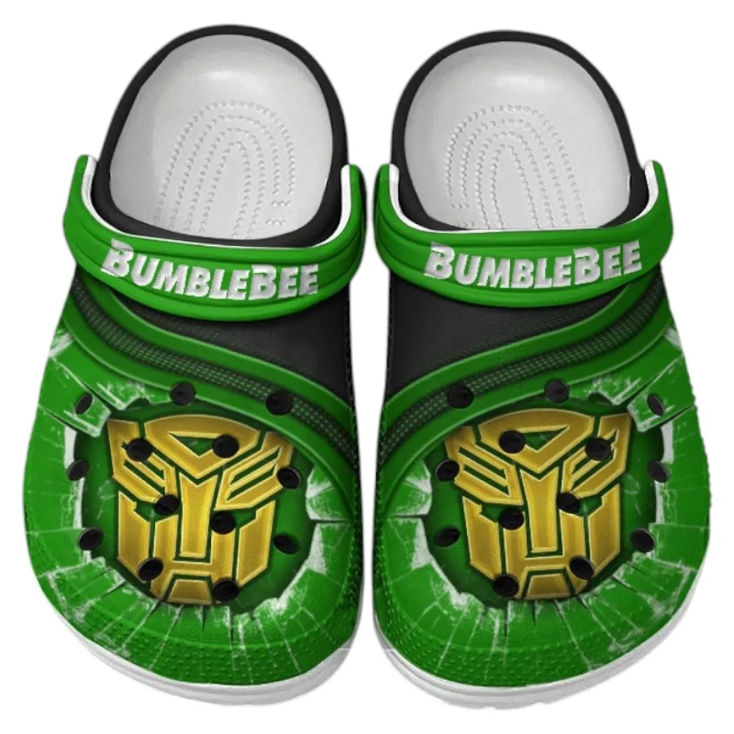 bumblebee crocs clogs men women gift for bumblebee fan car188032025183 green d77cl