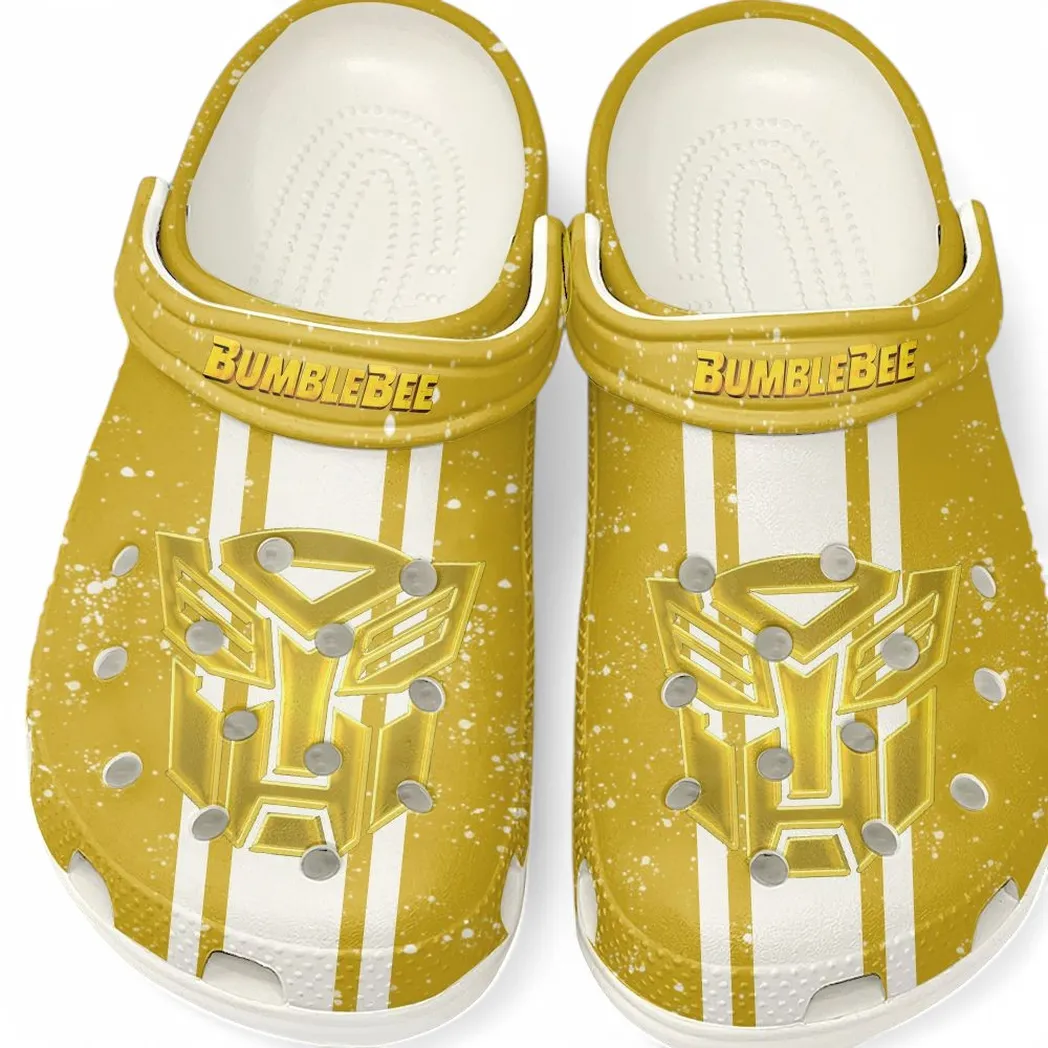 Bumblebee Crocs, Gift For Bumblebee Lovers, Gift For Him, Husband, Boyfriend CAR62022025010 - White