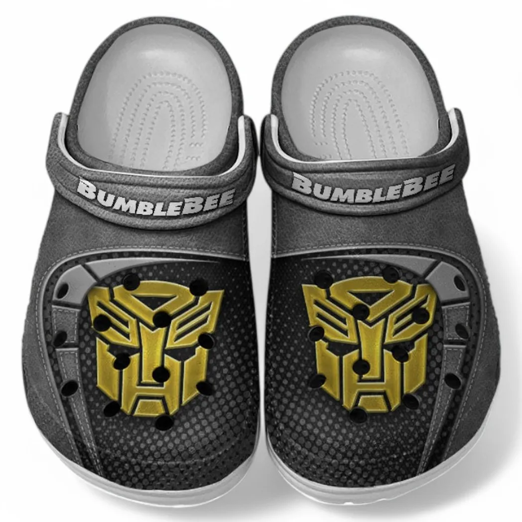 Bumblebee Crocs Sandals For Men Women, Gift For Bumblebee Fan CAR177031425609 - Gray