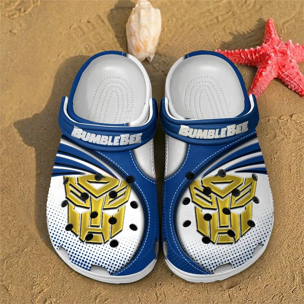 bumblebee crocs sandals for men women gift for bumblebee fan car181031525751 blue gv1mf