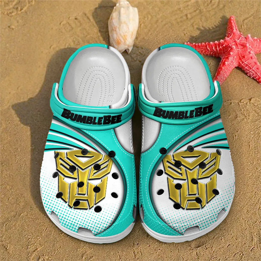 bumblebee crocs sandals for men women gift for bumblebee fan car181031525751 cyan