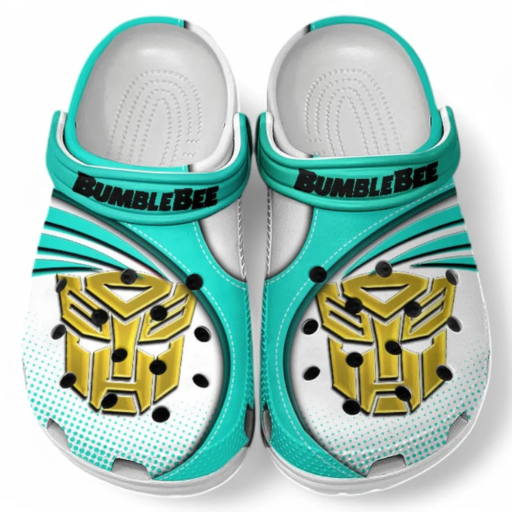 Bumblebee Crocs Sandals For Men Women, Gift For Bumblebee Fan CAR181031525751 - Cyan