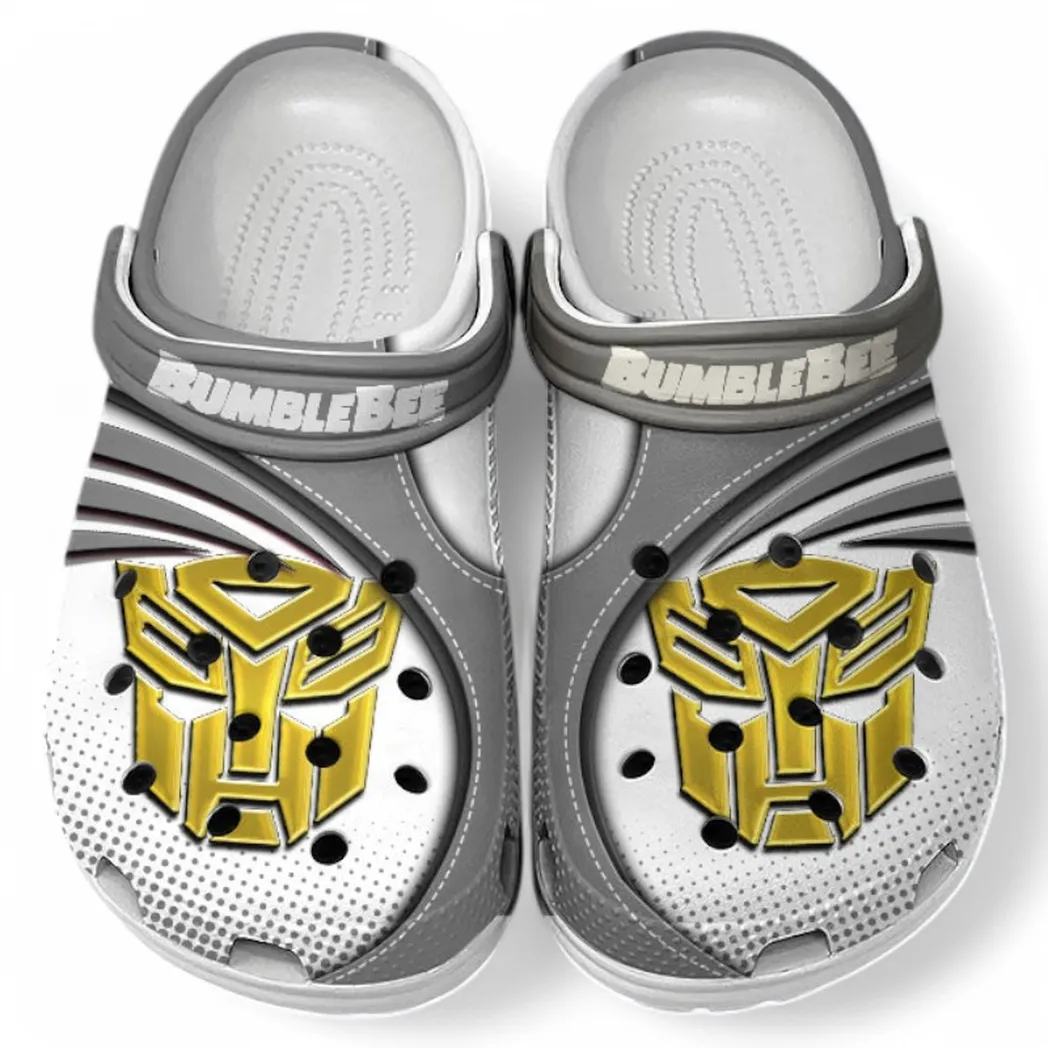 Bumblebee Crocs Sandals For Men Women, Gift For Bumblebee Fan CAR181031525751 - Gray
