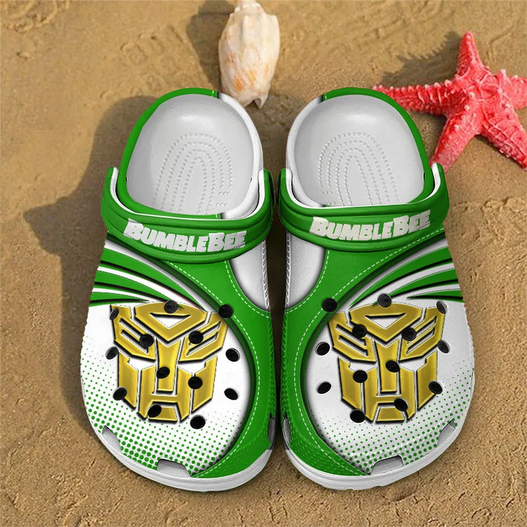 bumblebee crocs sandals for men women gift for bumblebee fan car181031525751 green jl7bv