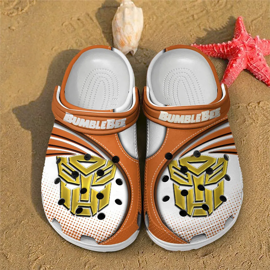 bumblebee crocs sandals for men women gift for bumblebee fan car181031525751 orange 5co2p