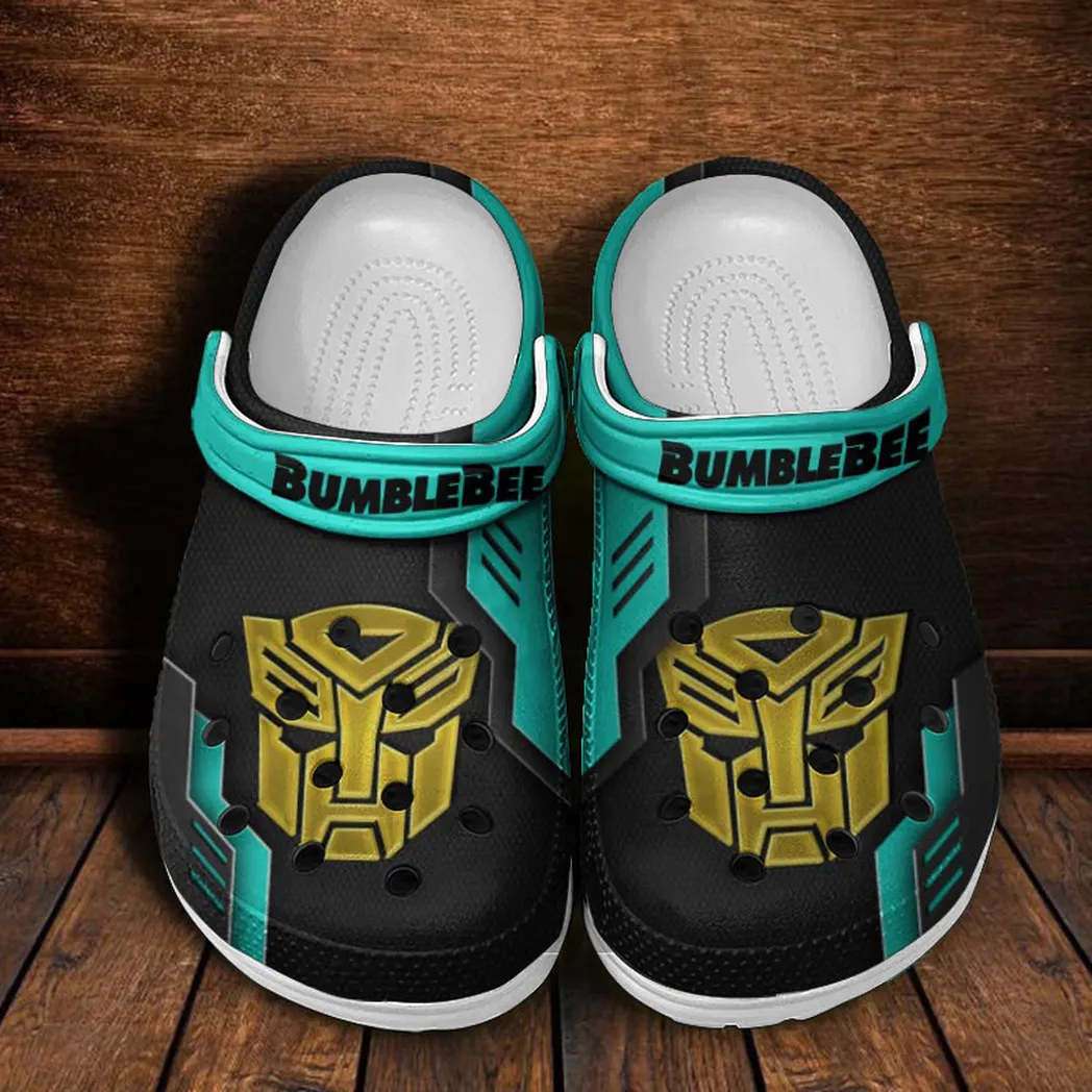 bumblebee crocs shoes clogs men women gift for bumblebee fan car185031525283 cyan ck0vl