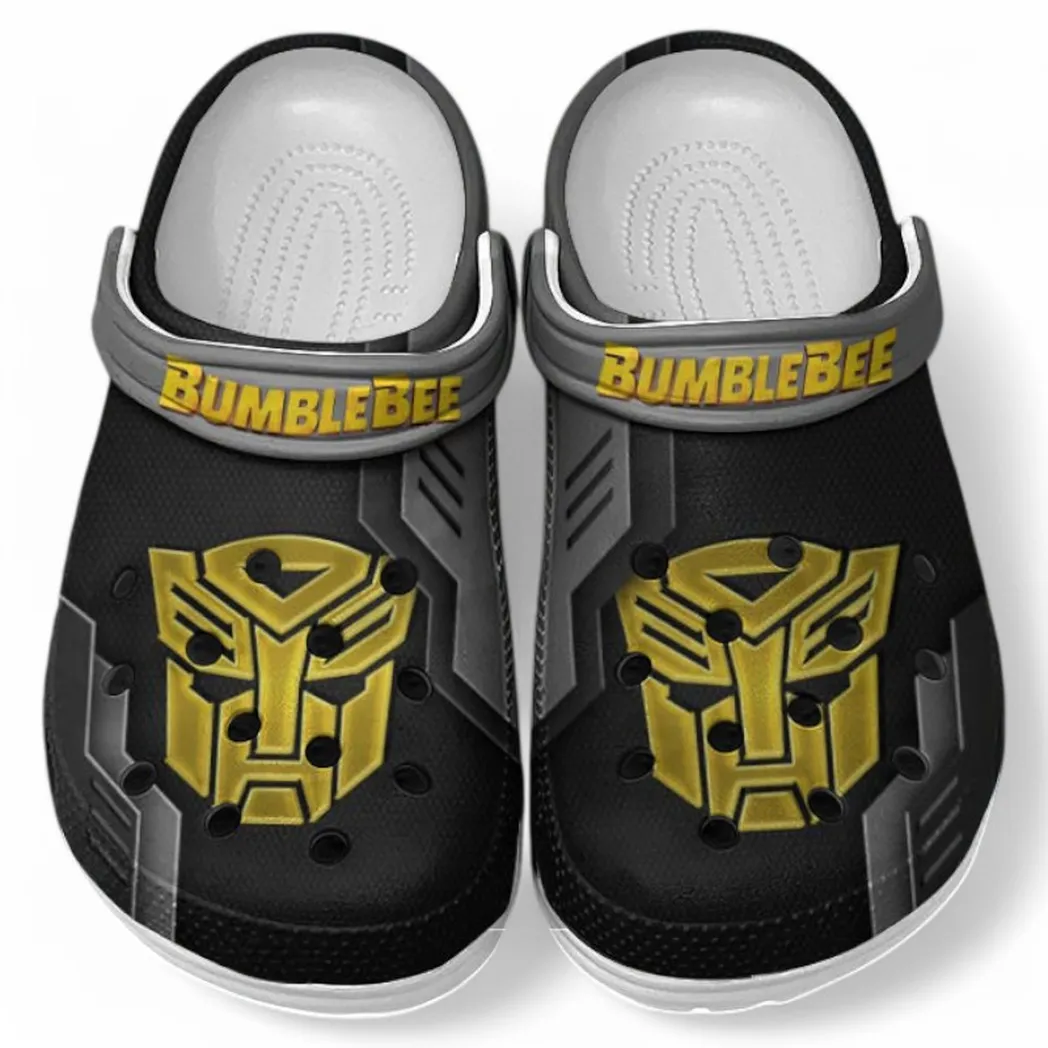 Bumblebee Crocs Shoes, Clogs Men Women, Gift For Bumblebee Fan CAR185031525283 - Gray