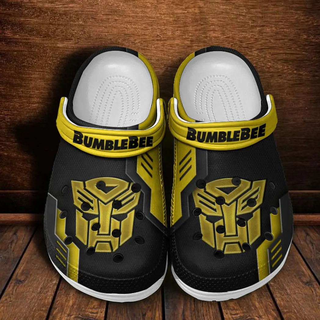 bumblebee crocs shoes clogs men women gift for bumblebee fan car185031525283 yellow to1nl