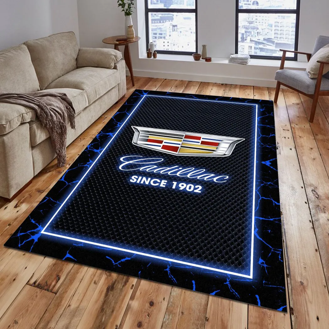 cadilac rug gift for cadilac lovers gift for him husband boyfriend car5202192509 blue l0kaj