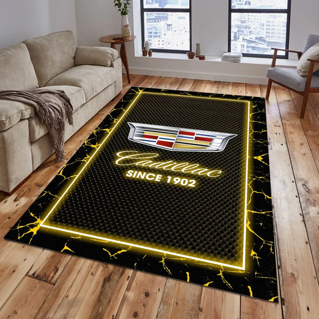 cadilac rug gift for cadilac lovers gift for him husband boyfriend car5202192509 yellow 5awog