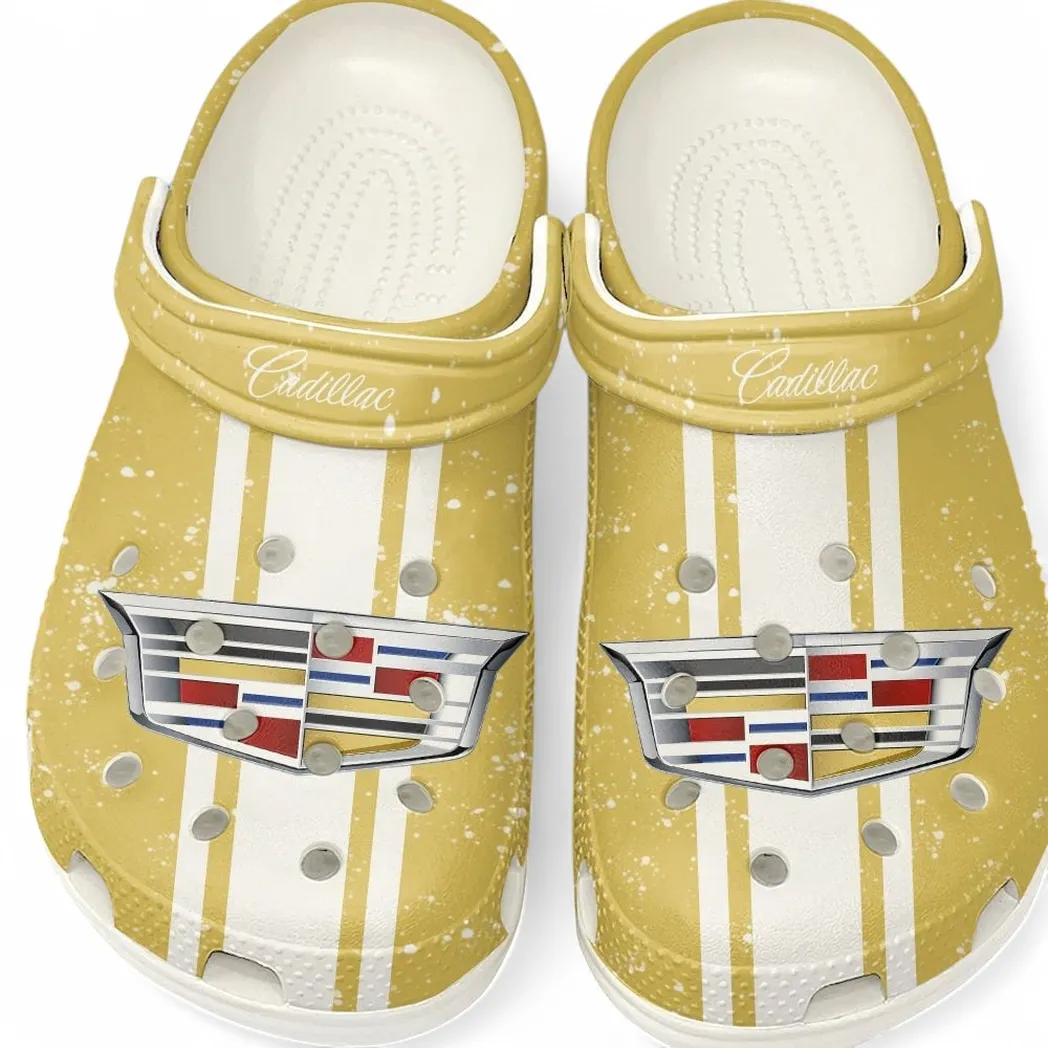 Cadillac Crocs, Gift For Cadillac Lovers, Gift For Him, Husband, Boyfriend CAR62022025058 - White