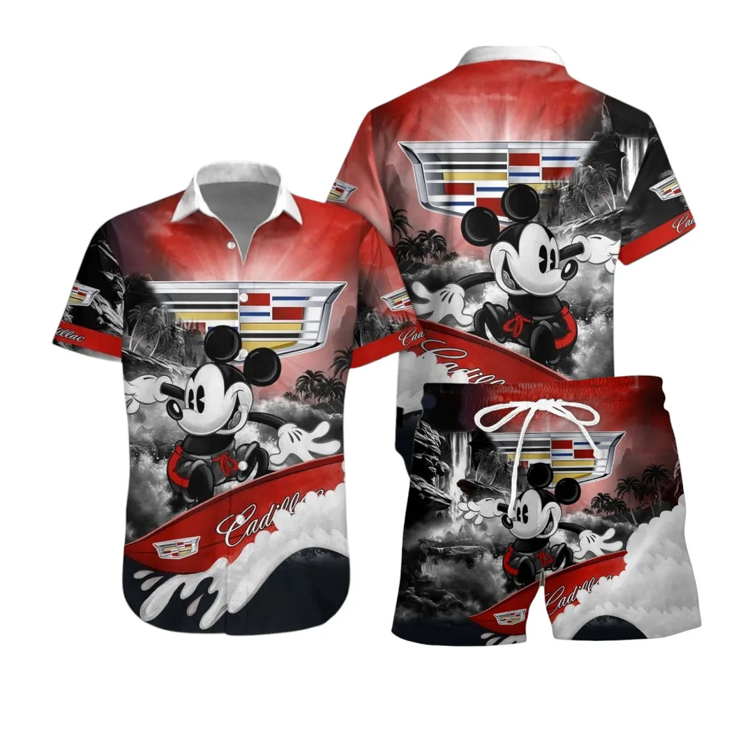 cadillac hawaiian shirt set gift for cadillac lovers gift for him husband boyfriend car53030625013 ijuqd