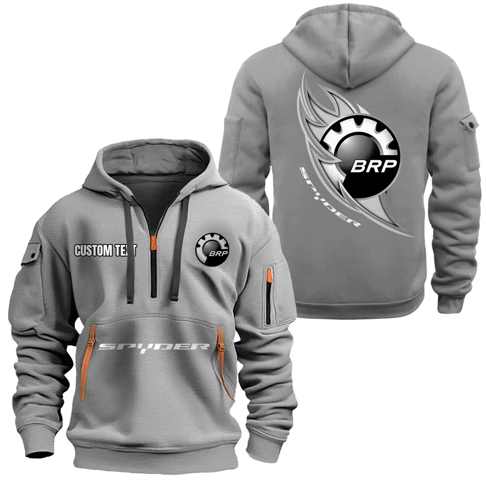 can am spyder hoodie half zipper car1701112050 car all over print hoodie half zipper gray n5q4z