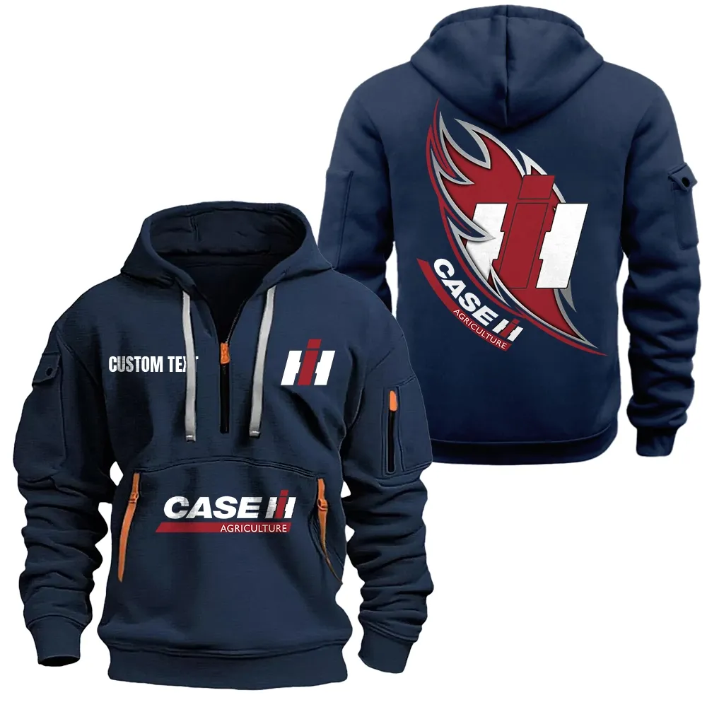 Case IH Hoodie Half Zipper CAR1701112052, CAR All Over Print Hoodie Half Zipper - Navy