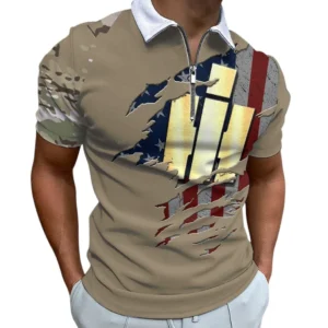 Case IH Zipper Polo Shirt, All Over Print Shirt For Case IH Fan CAR340213014-1