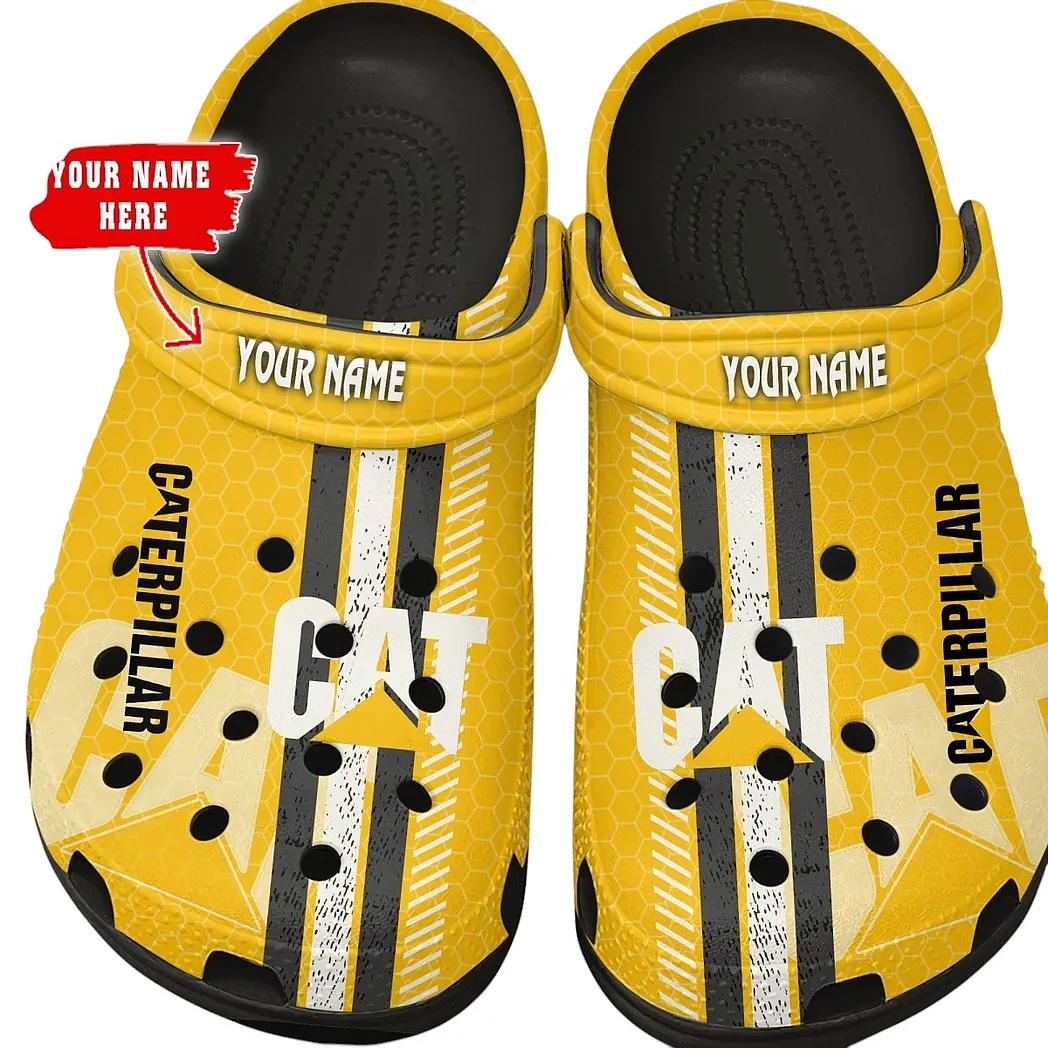 Caterpillar Inc Crocs Shoes Gift For Caterpillar Inc Lovers, Birthday Gift For Husband, Boyfriend CAR82022025572 - Black