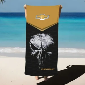 Chevrolet Beach Towel, Gift For Chevrolet Fan CAR17302252509