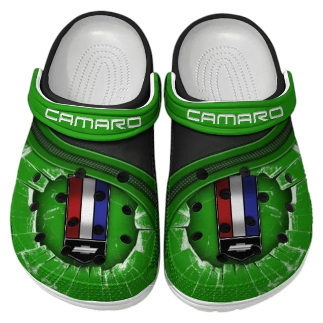 Chevrolet Camaro Crocs Clogs Men Women, Gift For Chevrolet Camaro Fan CAR188032025184 - Green