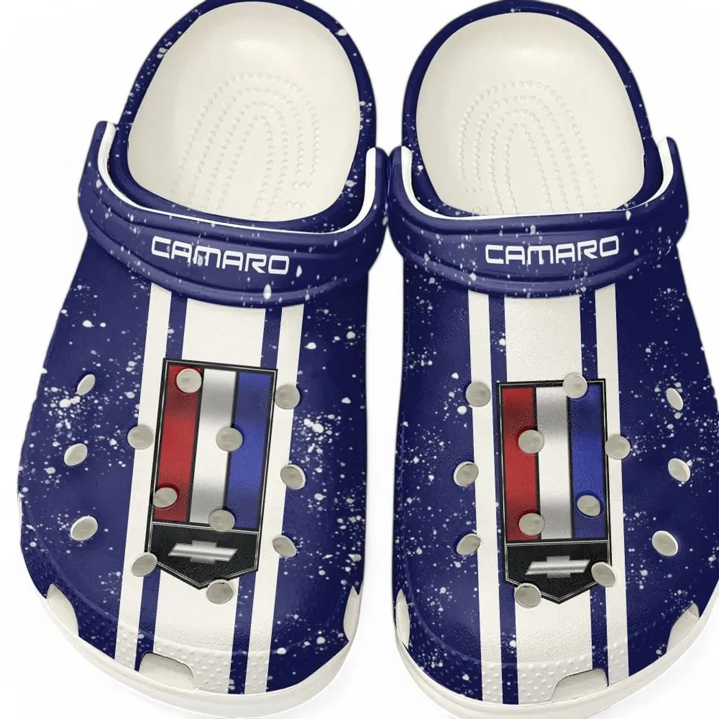 Chevrolet Camaro Crocs, Gift For Chevrolet Camaro Lovers, Gift For Him, Husband, Boyfriend CAR62022025065 - White