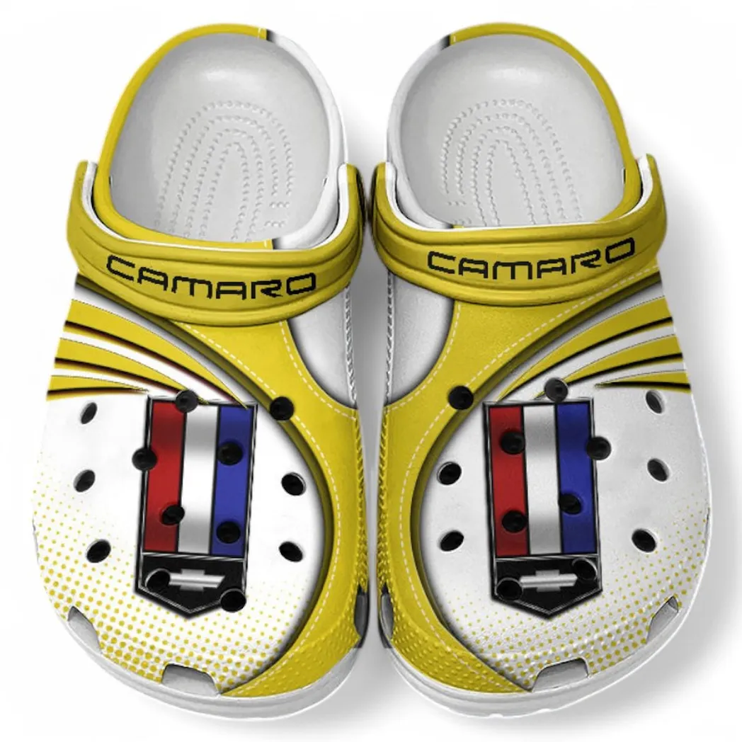 Chevrolet Camaro Crocs Sandals For Men Women, Gift For Chevrolet Camaro Fan CAR181031525713 - Yellow