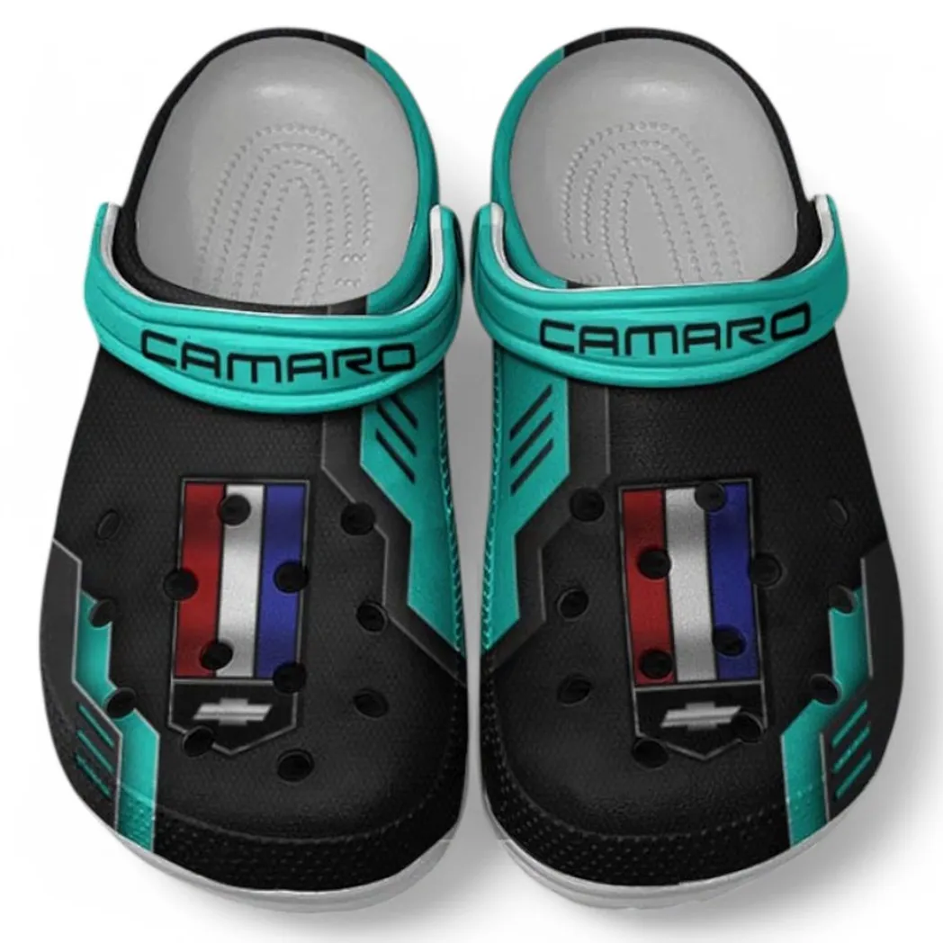 Chevrolet Camaro Crocs Shoes, Clogs Men Women, Gift For Chevrolet Camaro Fan CAR185031525259 - Cyan