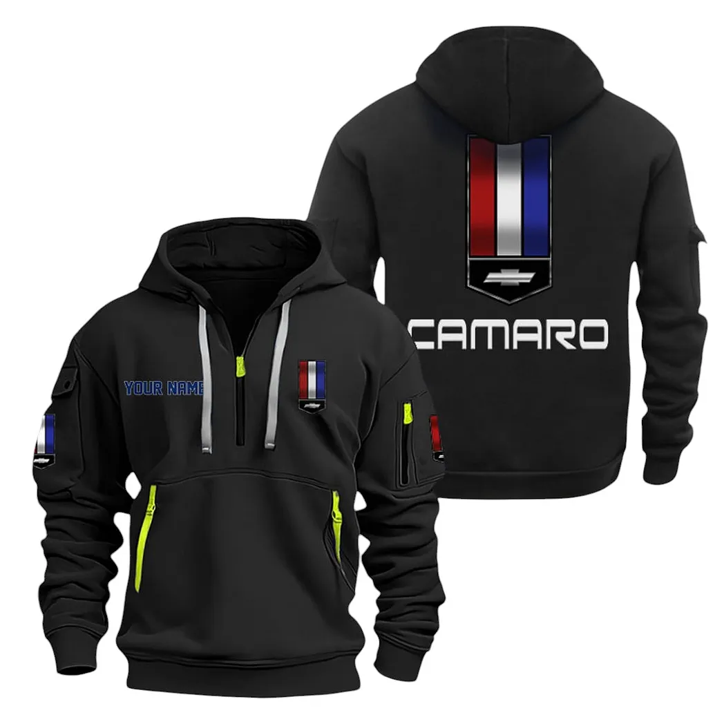 chevrolet camaro half zip hoodie for men gift for chevrolet camaro lovers car20022125702 black