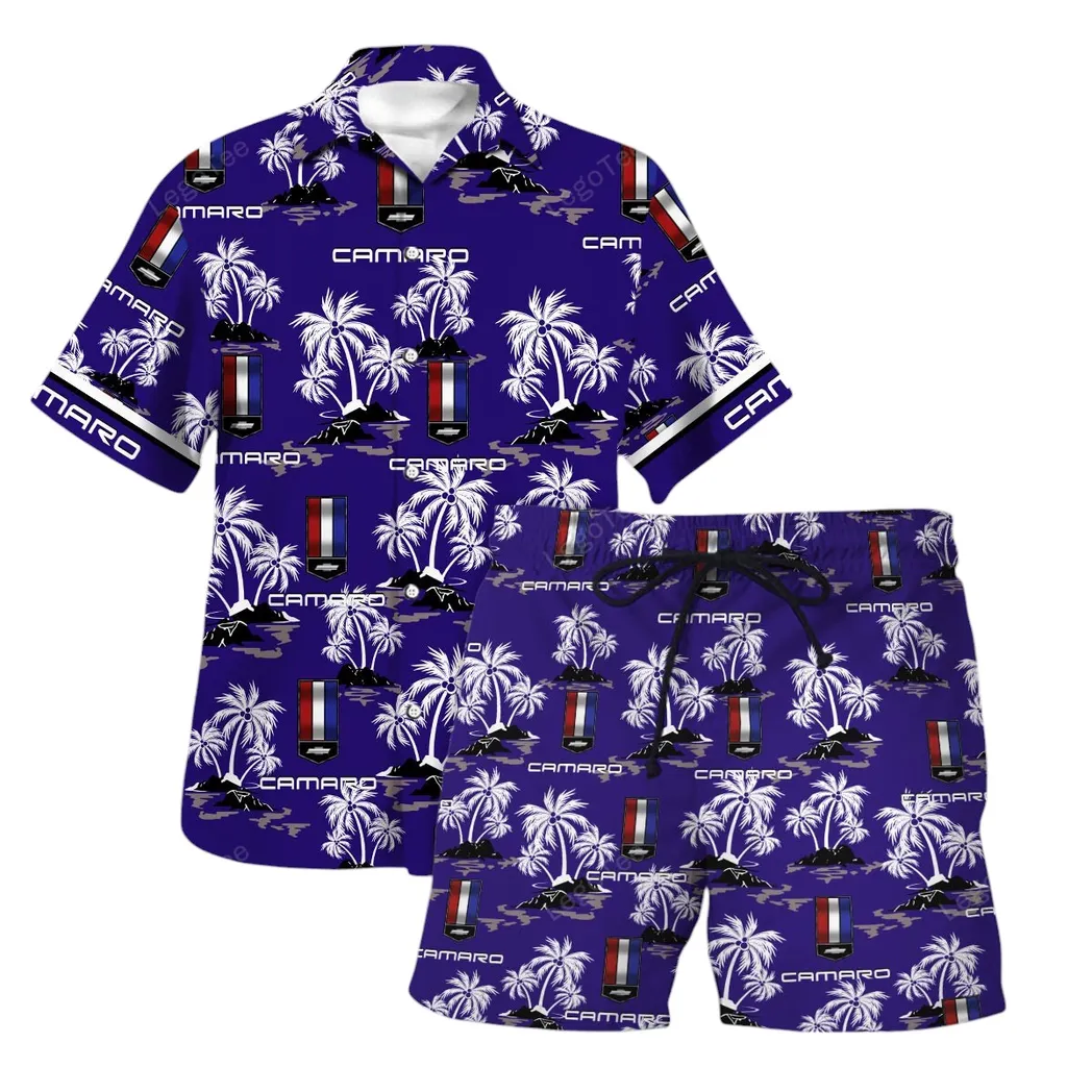 chevrolet camaro hawaiian shirt set for men gift for chevrolet camaro lovers gift for him husband boyfriend car144021125465 1 rz5ly