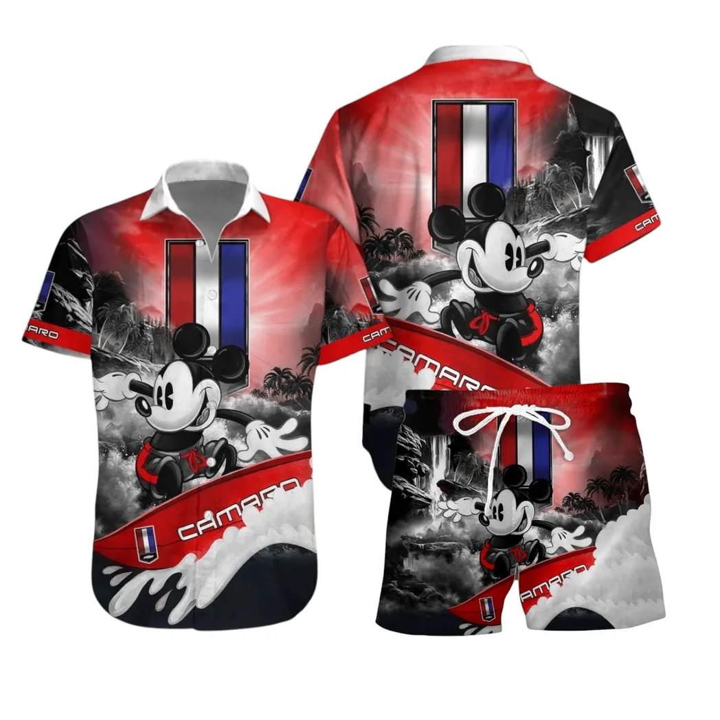 Chevrolet Camaro Hawaiian Shirt Set, Gift For Chevrolet Camaro Lovers, Gift For Him, Husband, Boyfriend CAR53030625014