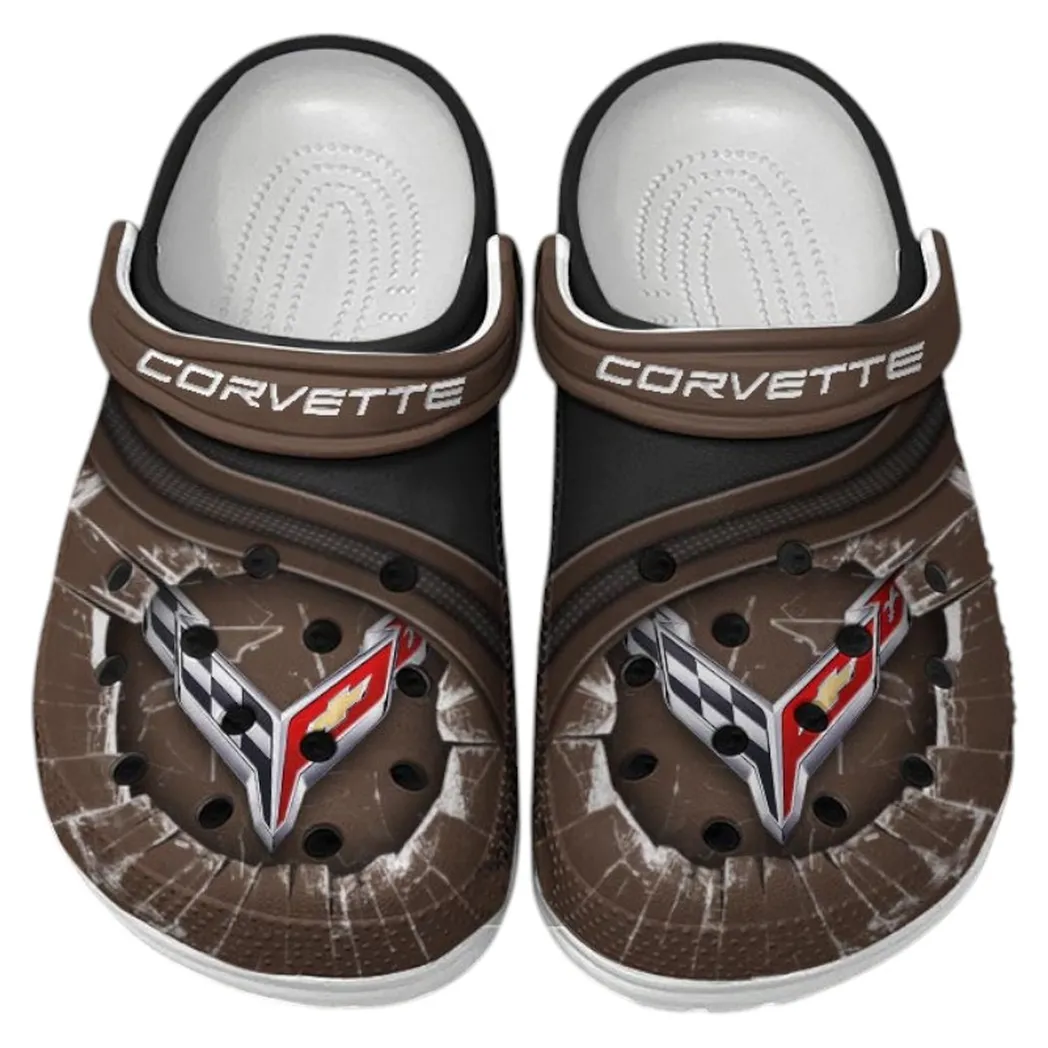 chevrolet corvette crocs clogs men women gift for chevrolet corvette fan car188032025116 brown irt9c