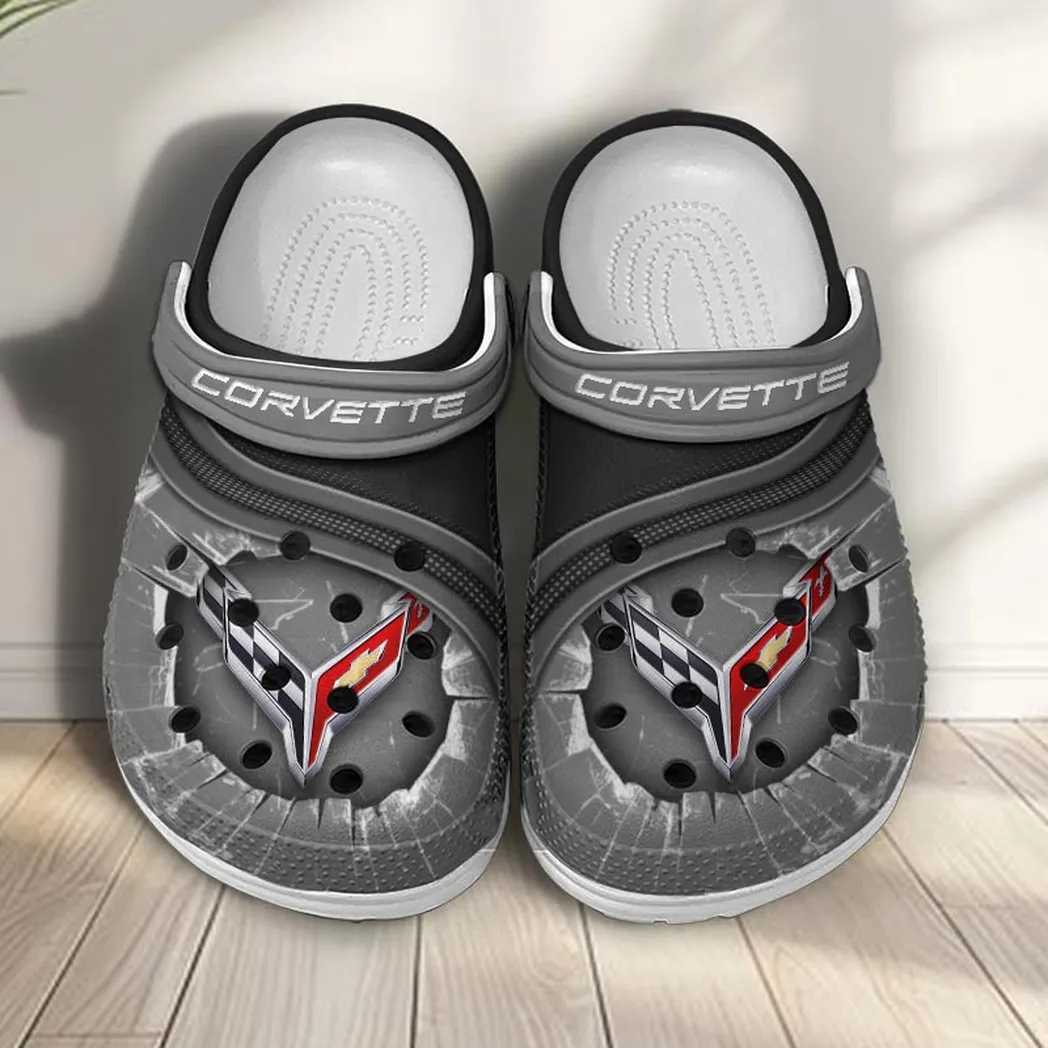 chevrolet corvette crocs clogs men women gift for chevrolet corvette fan car188032025116 gray