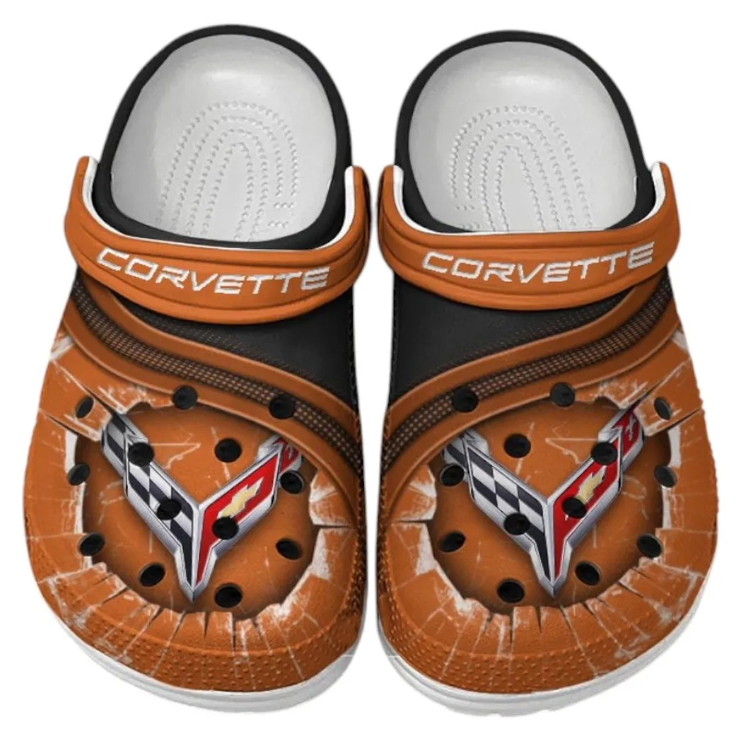 Chevrolet Corvette Crocs Clogs Men Women, Gift For Chevrolet Corvette Fan CAR188032025116 - Orange
