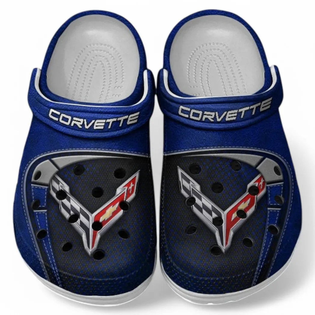 chevrolet corvette crocs sandals for men women gift for chevrolet corvette fan car177031425562 blue hmazi