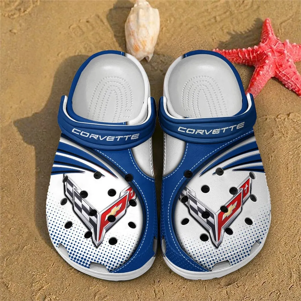 chevrolet corvette crocs sandals for men women gift for chevrolet corvette fan car181031525705 blue