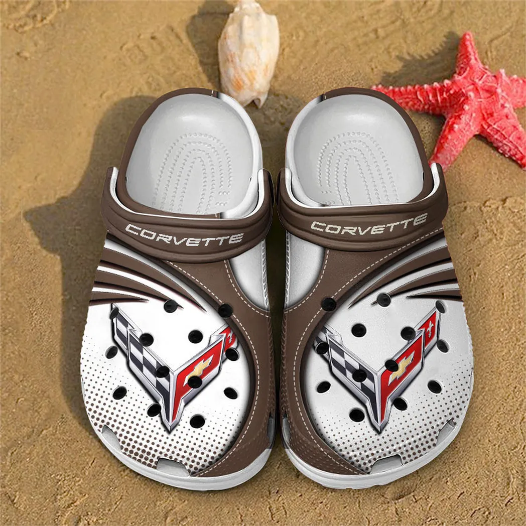 chevrolet corvette crocs sandals for men women gift for chevrolet corvette fan car181031525705 brown q1qlq